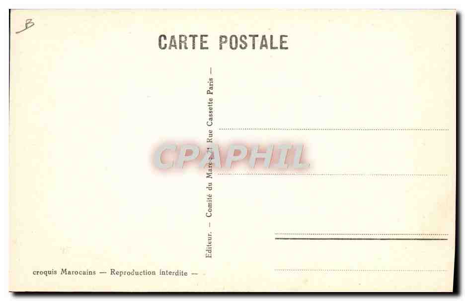 CPA Fantaisie Illustrateur Type de Taroudant Sous — Rückseite