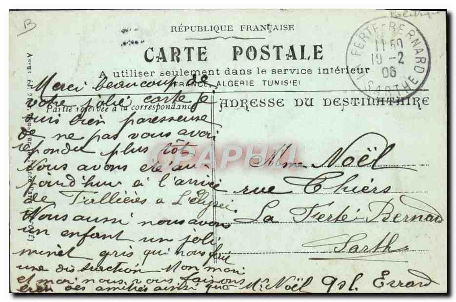 CPA Fantaisie Illustrateur Il arrive Fallieres a l'Elysee  — Rückseite