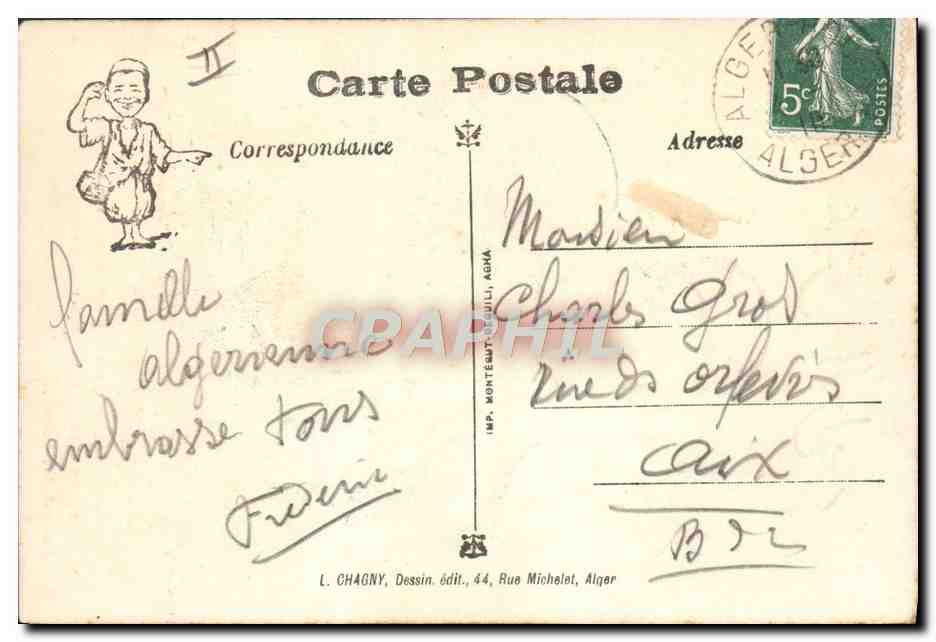 CPA Fantaisie Illustrateur Ci moi Ali — Rückseite
