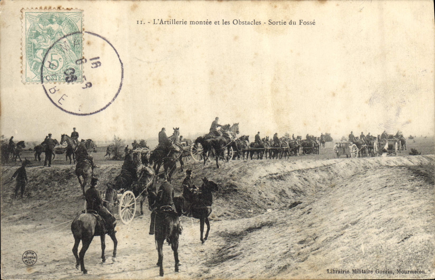 L'Artillerie montée et les Obstacles - Sortie du Fossé — Librairie Militaire Guérin, Mourmelon