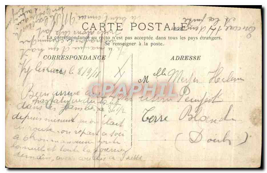 CPA Militaria Manoeuvres de l'Est 1911 7eme corps armee Le Matin  — Rückseite