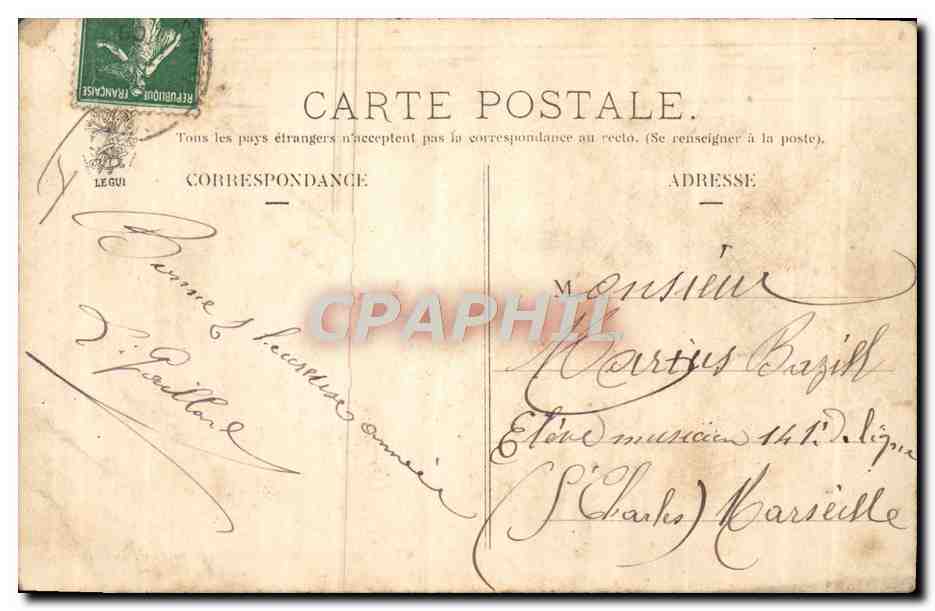 CPA Militaria Caserne — Rückseite