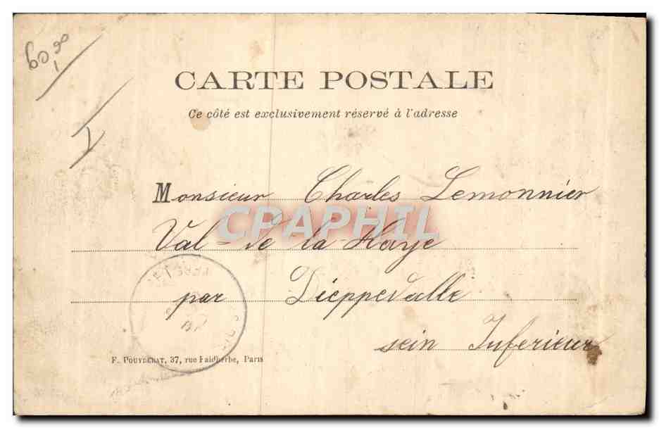 CPA Militaria Vincennes Les chasseurs a l'exercice  — Verso