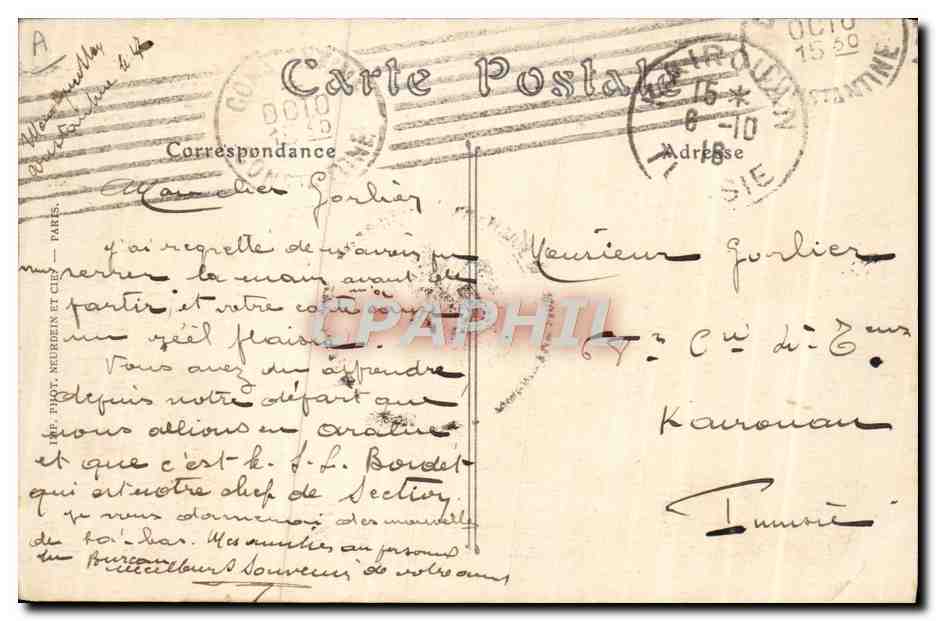 CPA Militaria Armee d'Afrique Chasseurs d'Afrique Tenue de campagne  — Rückseite