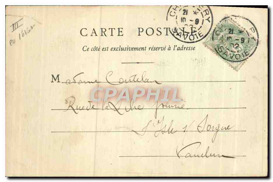 CPA Folklore Savoie Saint Sorlin d'Arves — Verso