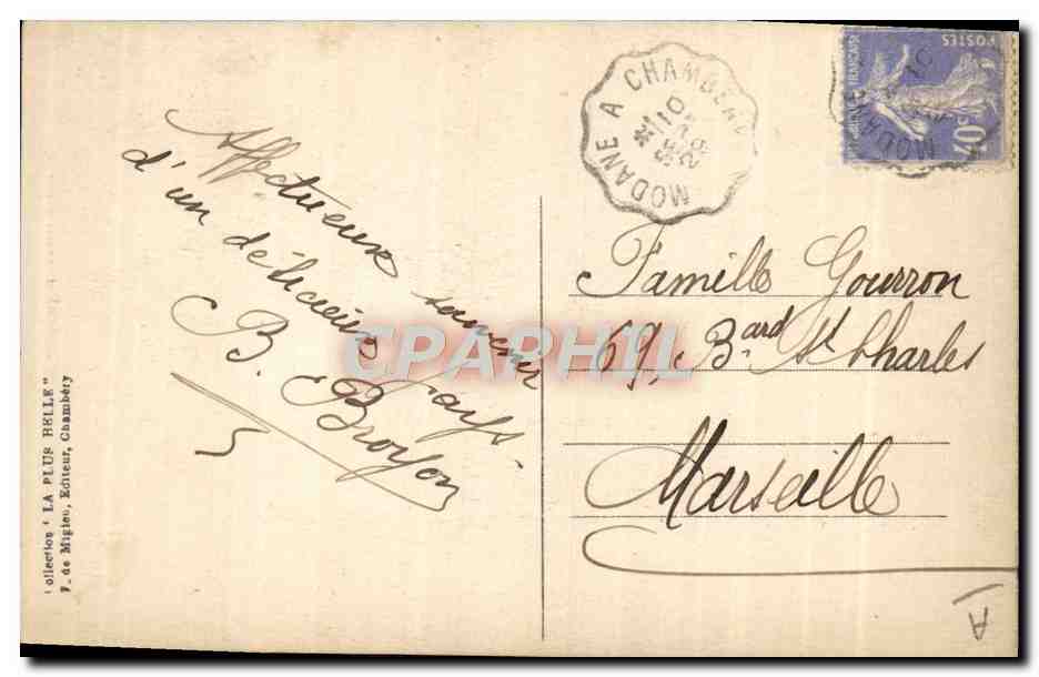 CPA Folklore Savoie Saint Colomban de Villards  — Verso