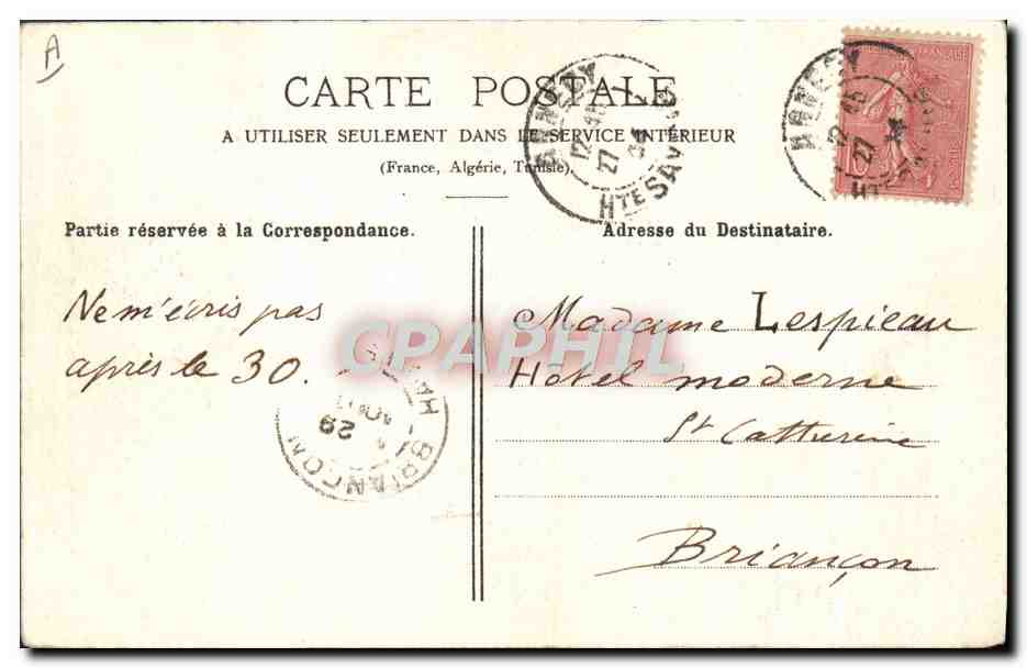 CPA Folklore Savoie Saint Colomban de Villards  — Verso