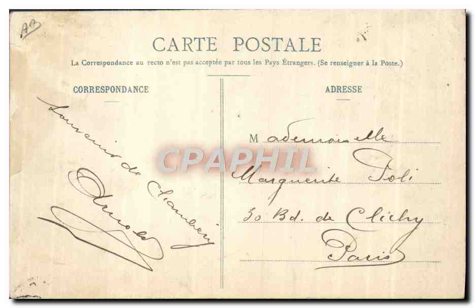 CPA Folklore Savoie Saint Colomban de Villards  — Verso
