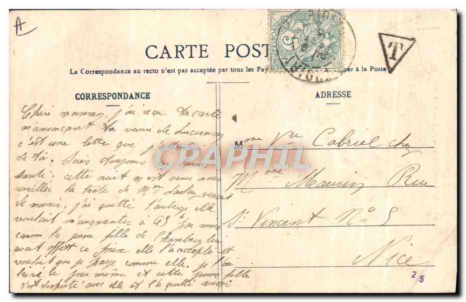 CPA Folklore Savoie Saint Jean d'Arves — Verso