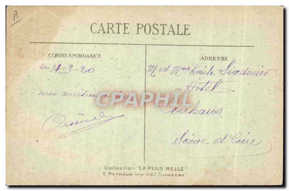 CPA Folklore Savoie Saint Jean d'Arves — Verso