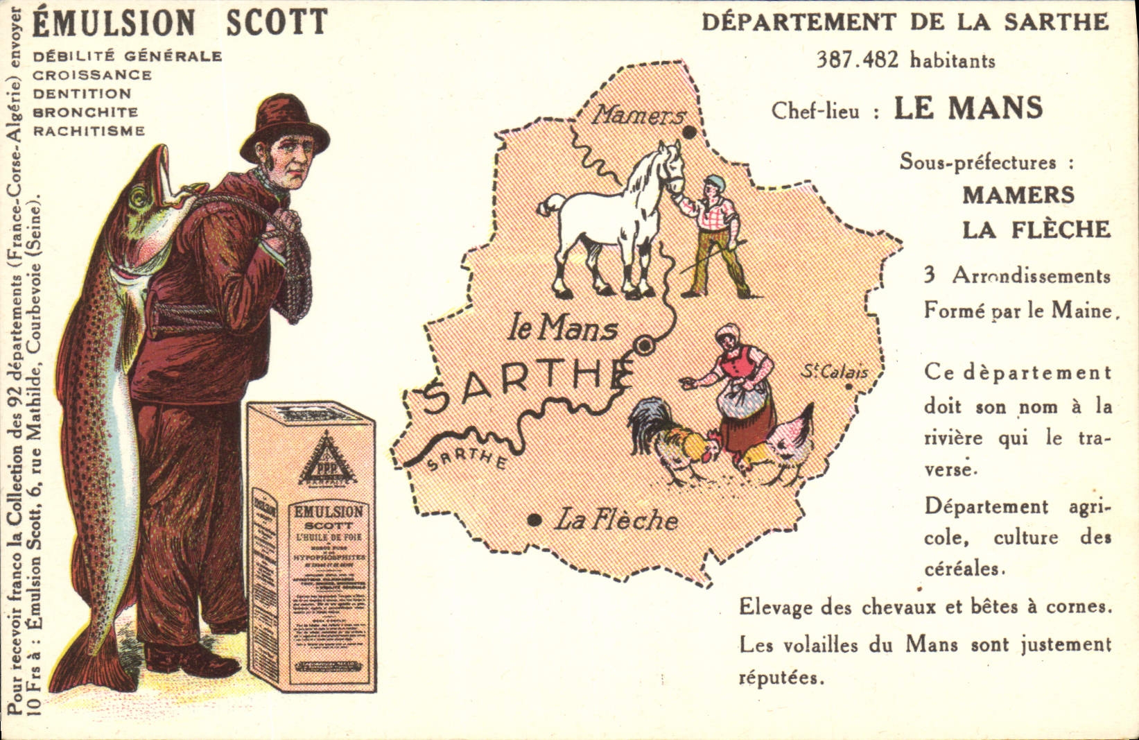 Département de la Sarthe — Le Mans — Éditeur Scott