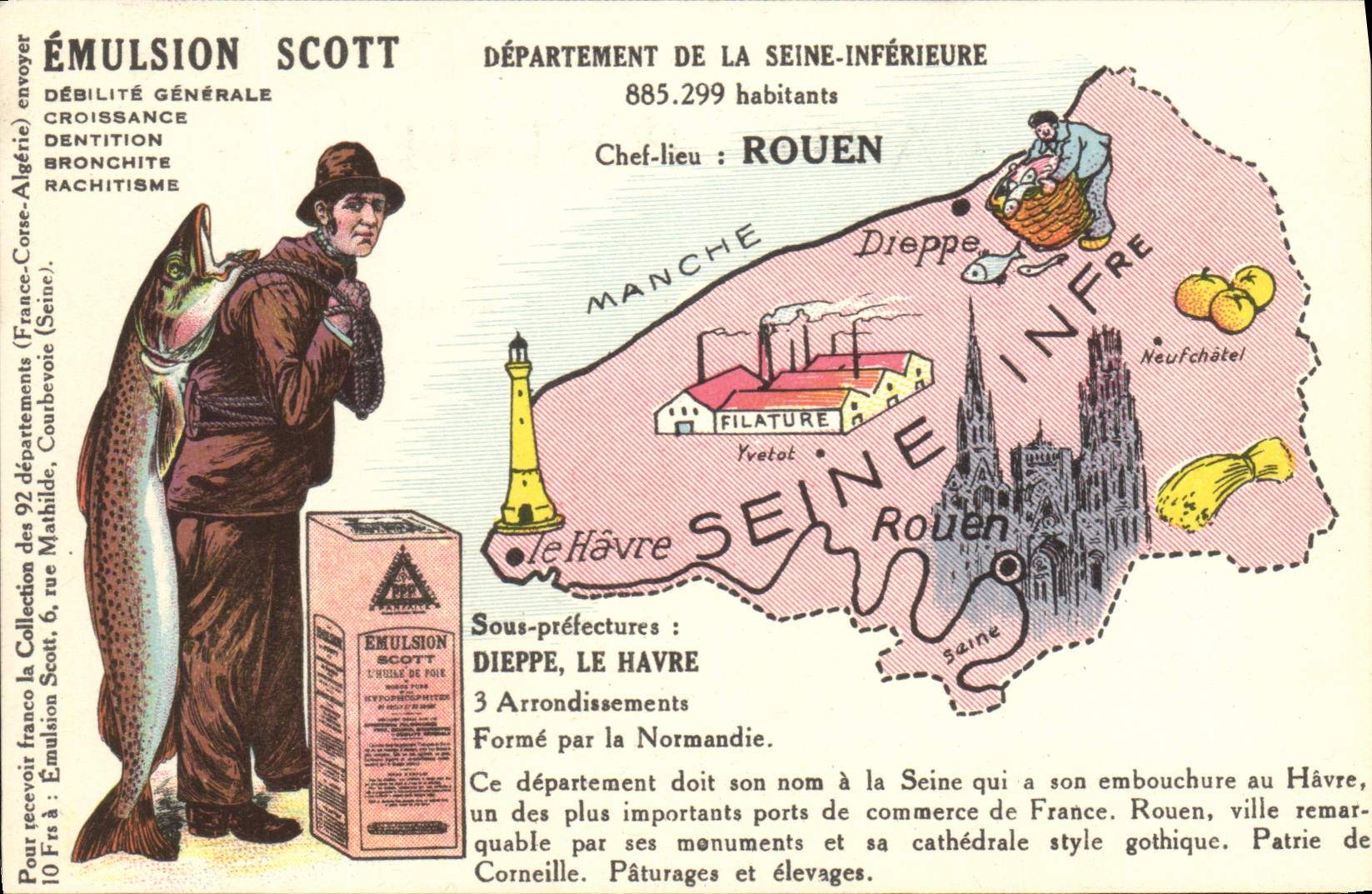 CPA Emulsion Scott Departement Seine Inferieure Rouen Dieppe Le Havre