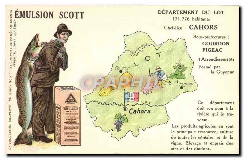 Département du Lot — Cahors — Émulsion Scott