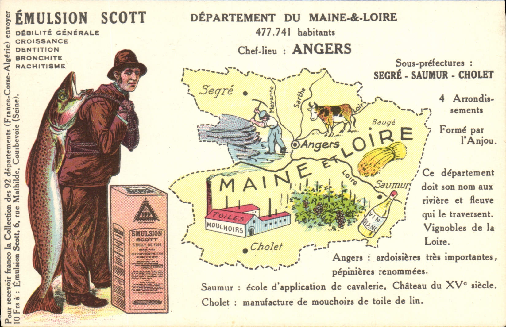 CPA Emulsion Scott Departement Maine et Loire Angers Segre Saumur Cholet 