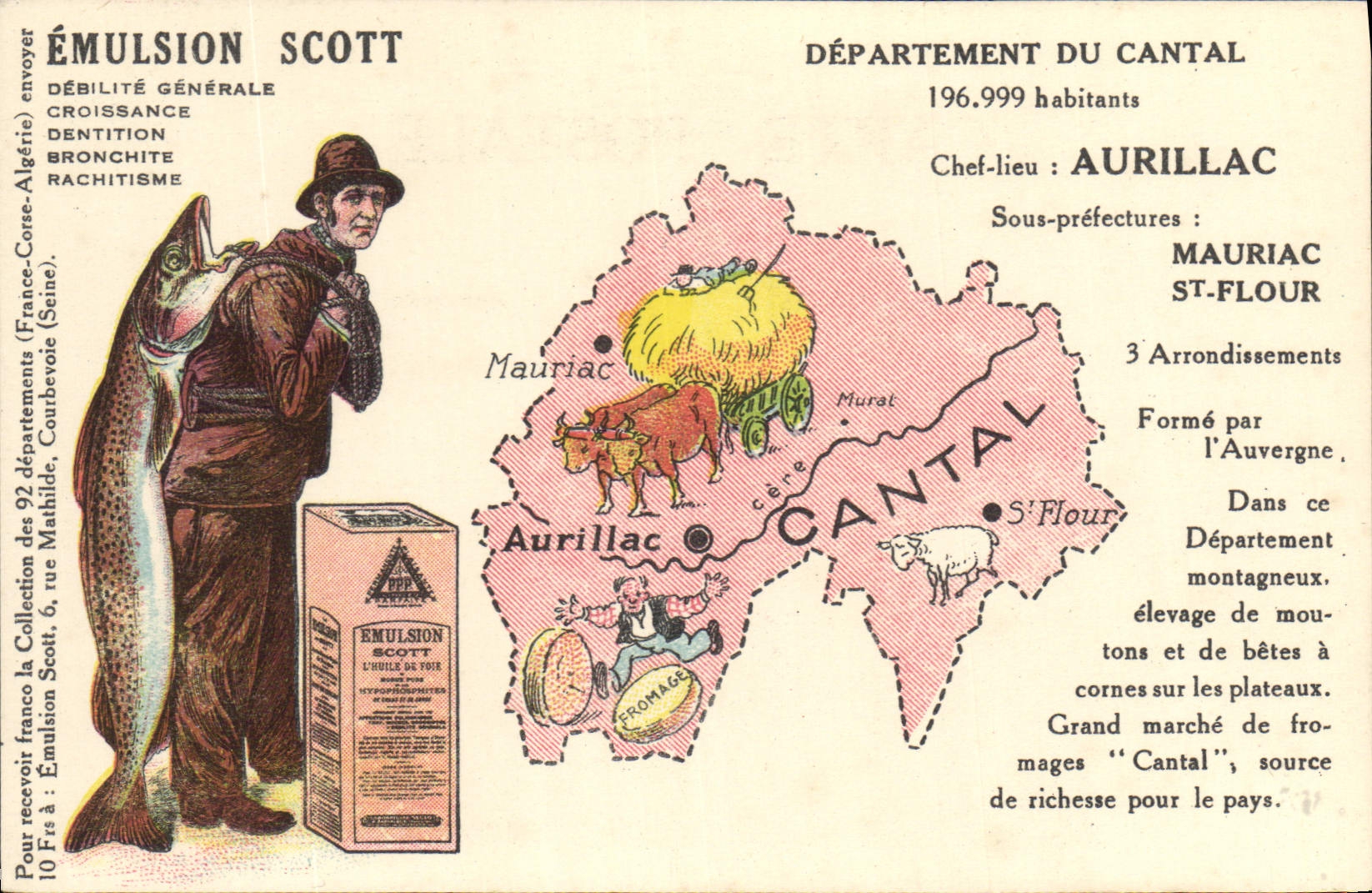 CPA Emulsion Scott Departement Cantal Aurillac Mauriac St Flour 