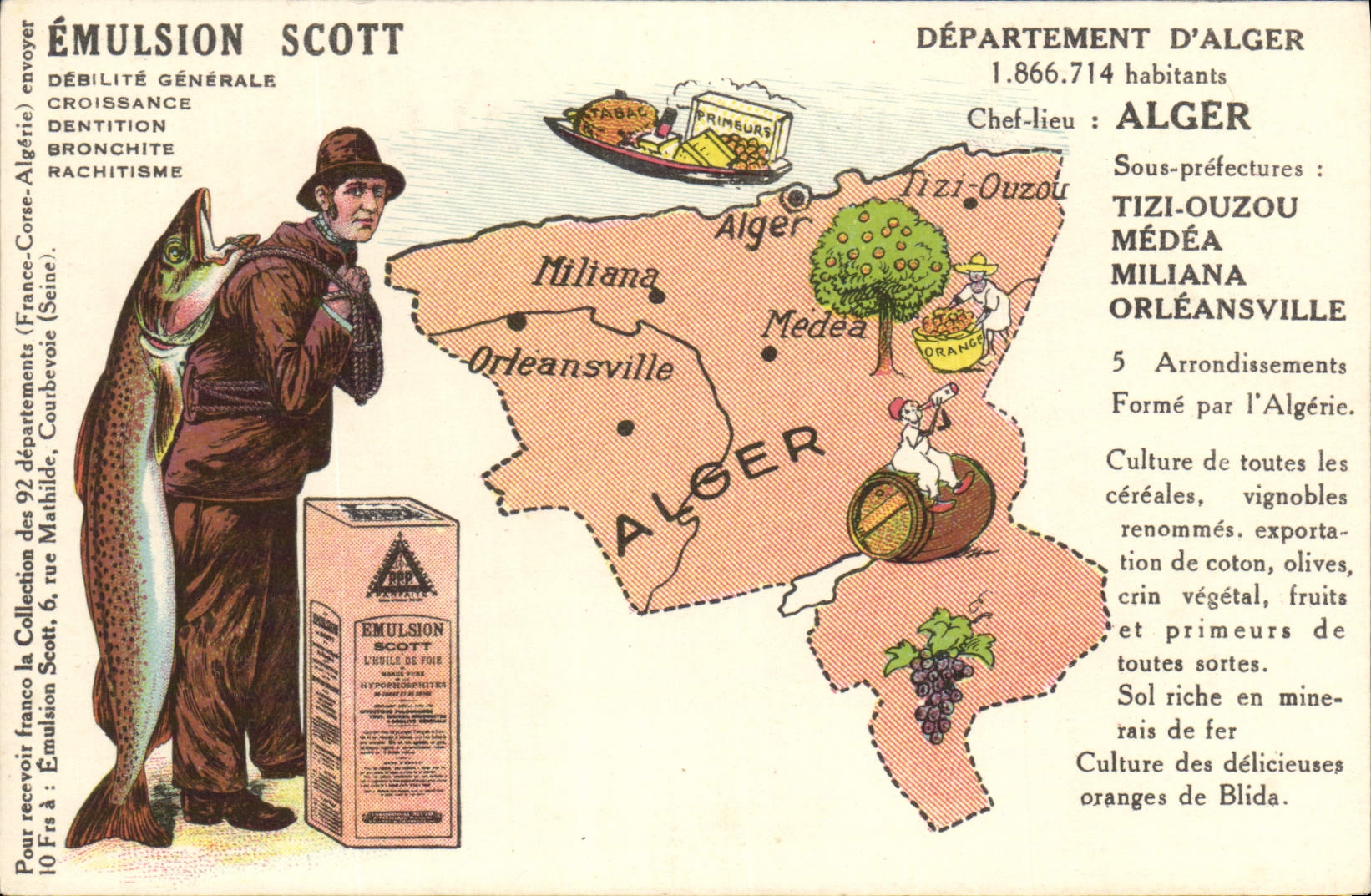 Abteilung Alger — Werbeansichtskarte für Scott-Emulsion — Verlag Collection Scott, Nr. 80