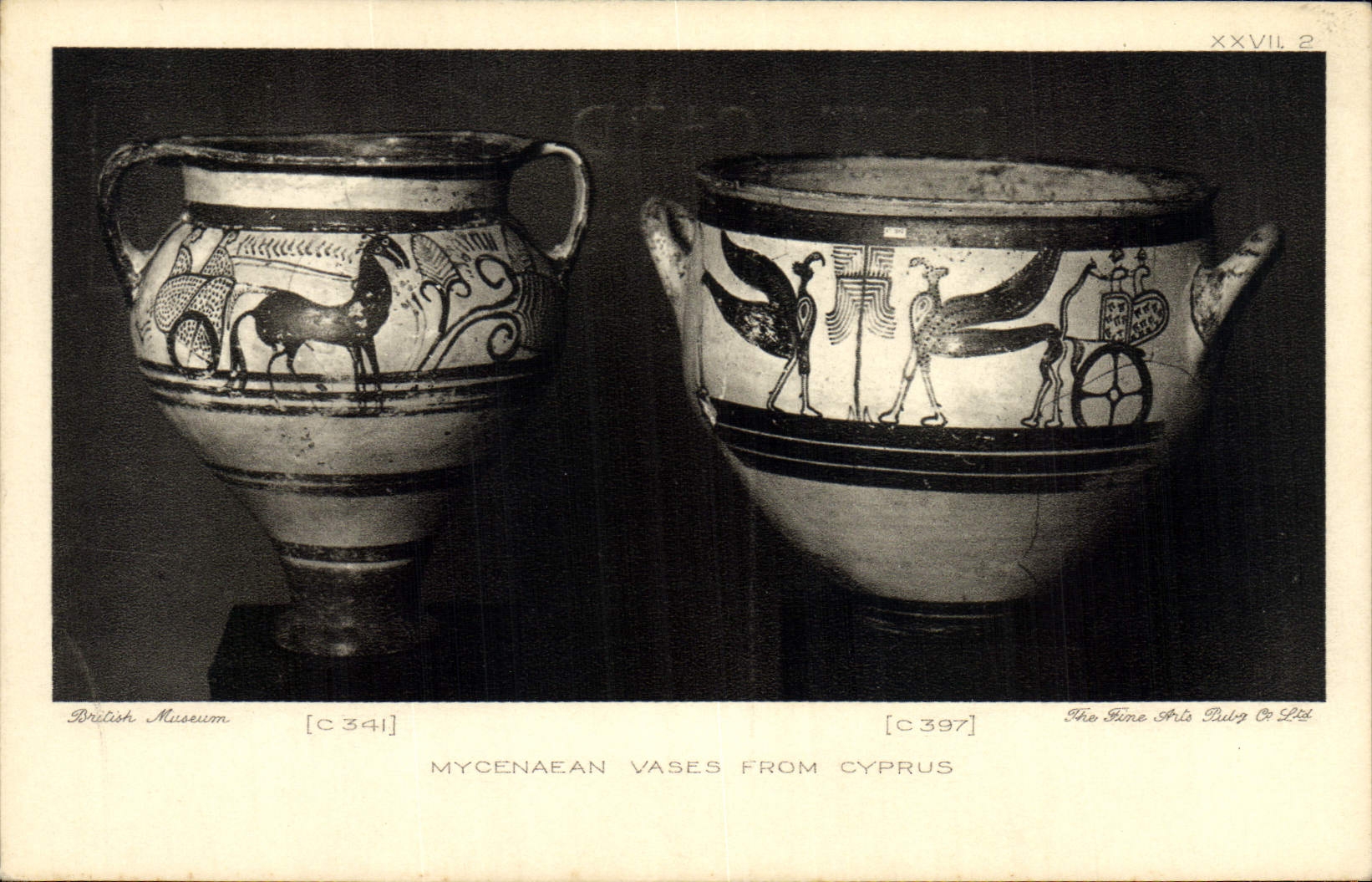 CPA Potier Poterie Mycenaen vases from Cyprus British Museum Chypre 