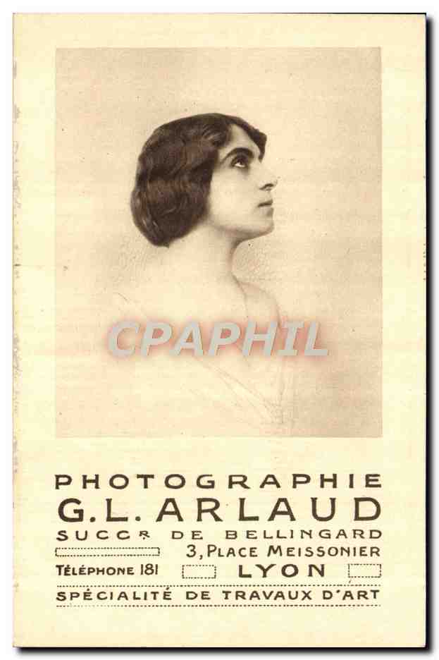 CPA Photographie GL Arlaud Place Meissonier Lyon