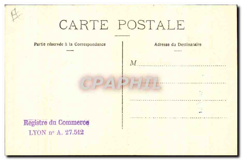 CPA Photographie GL Arlaud Place Meissonier Lyon — Rückseite