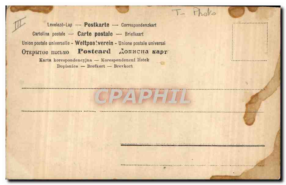 CPA Photographie Femme Enfant — Verso