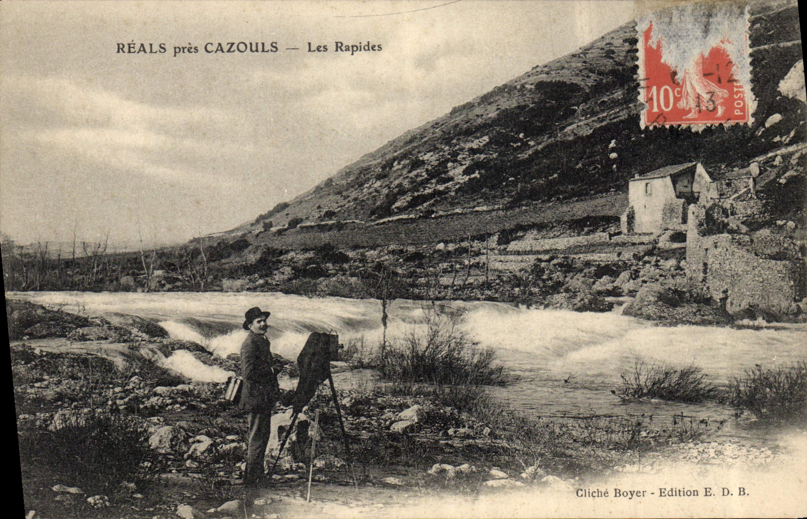 CPA Photographie Reals pres Cazouls Les rapides