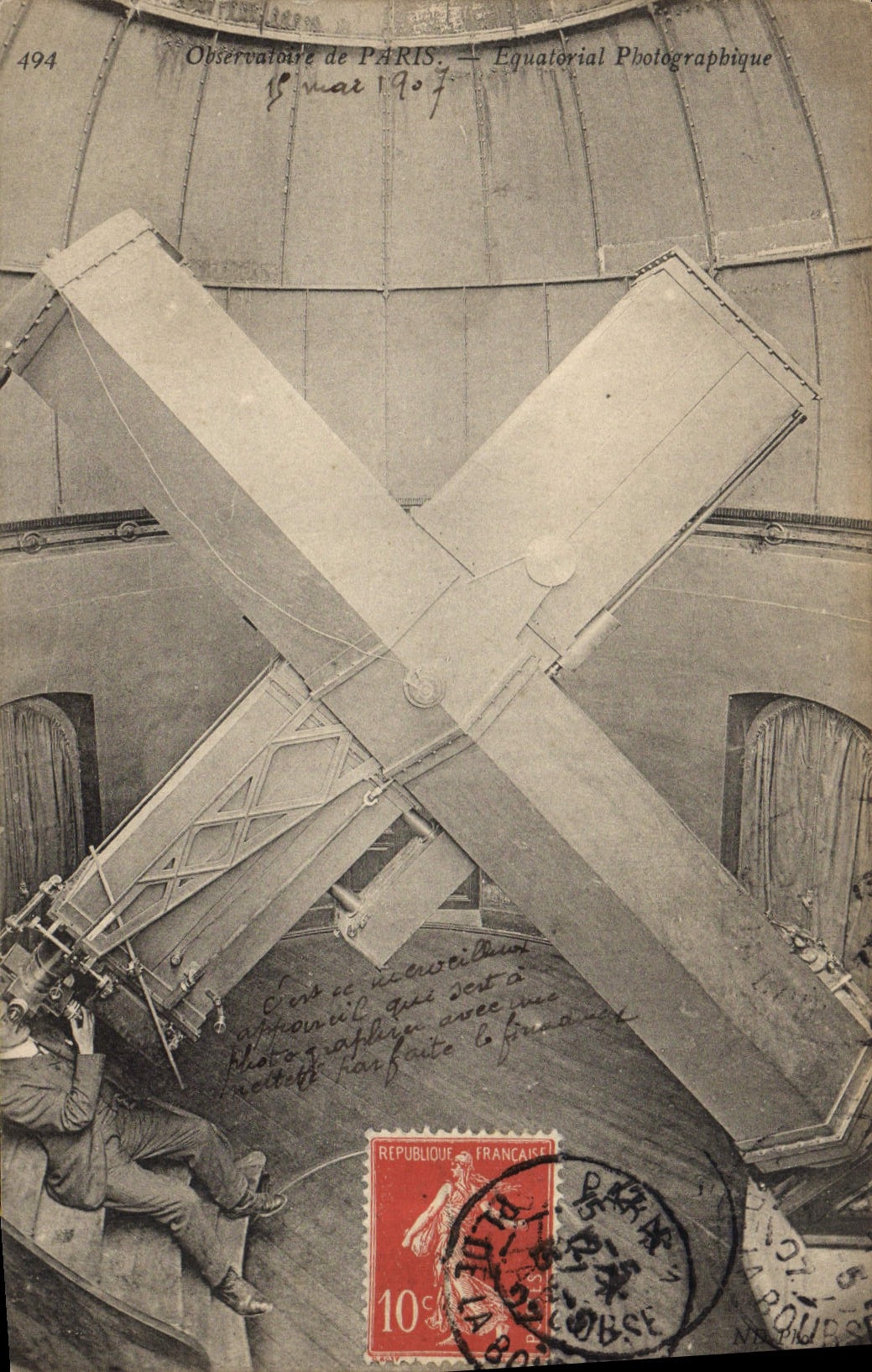 Observatorium van PARIS — Fotografisch equatoriale telescoop — 8 maart 1907