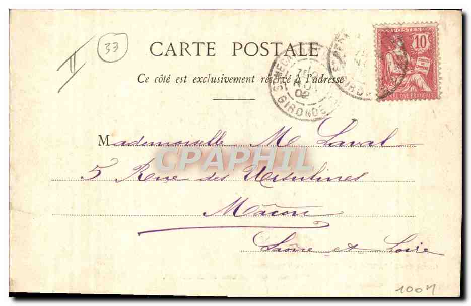 CPA Photographie St Medard de Quizieres pres Libourne Les chutes de l'Isle aux moulins de Lapouyade — Rückseite