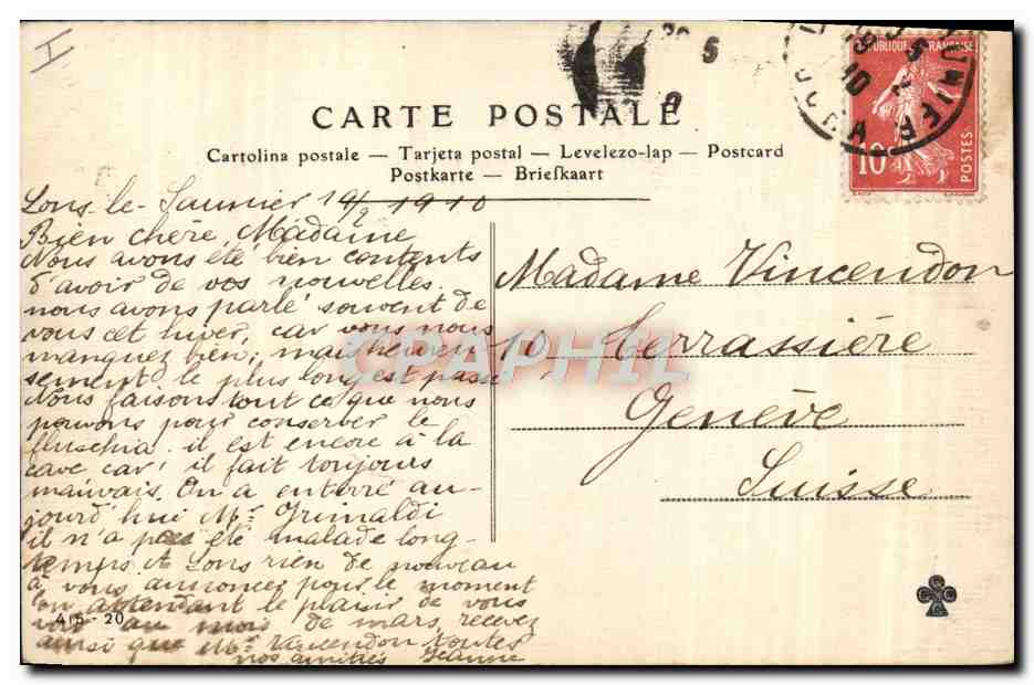 CPA Bateau de peche — Verso
