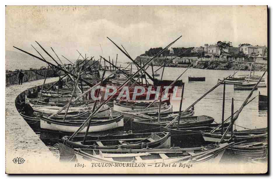 Toulon-Mourillon — Le Port de Refuge — Éditeur ELD, n° 1803