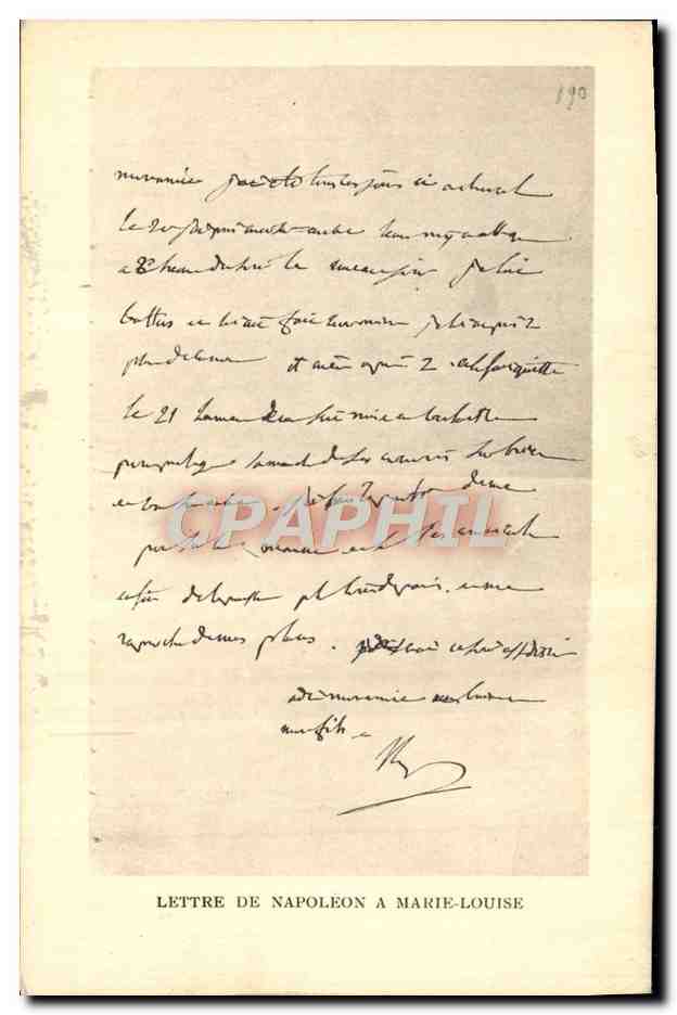 CPA Napoleon 1er Lettre de Napoleon a Marie Louise