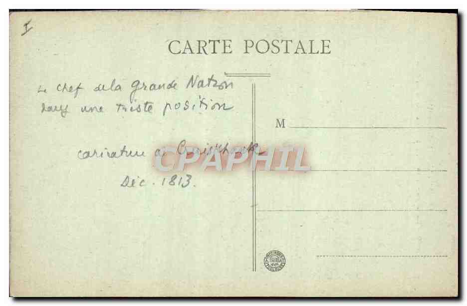 CPA Napoleon 1er  — Rückseite