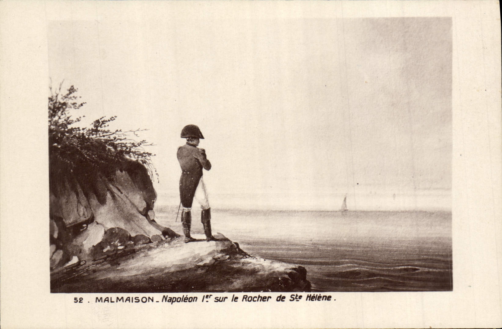 CPA Napoleon 1er sur le rocher de Ste Helene Malmaison