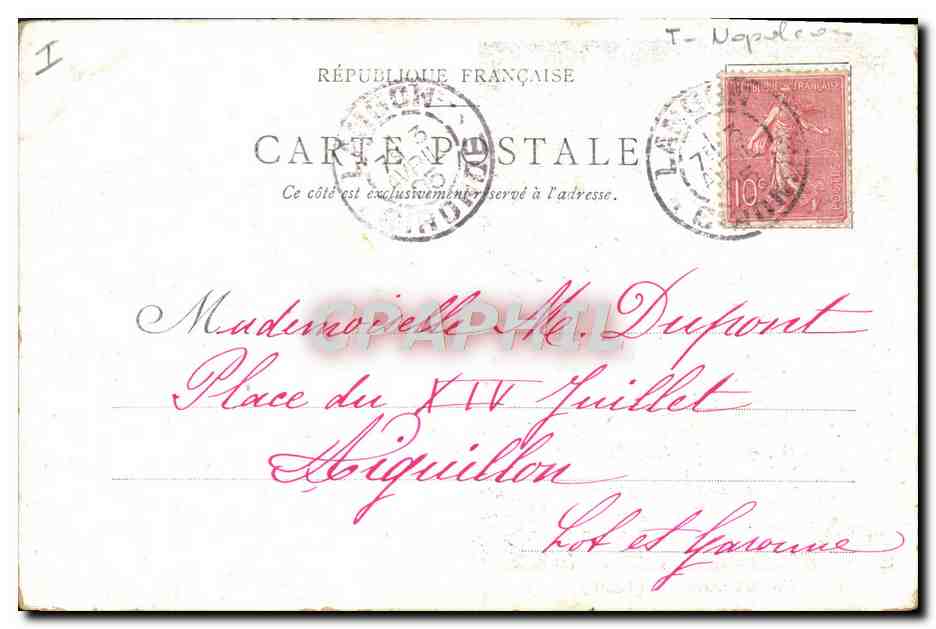 CPA Napoleon 1er  — Rückseite