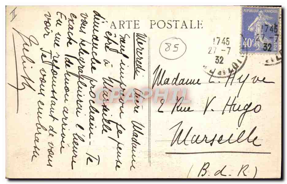 CPA Enfants Colonie La Meilleraie par Pouzages La colonie du chateau de la Motte — Rückseite