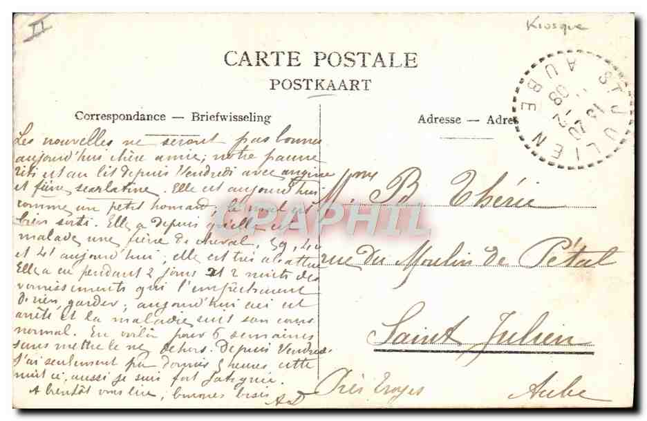 CPA Enfants Rochefort La maison communale  — Rückseite