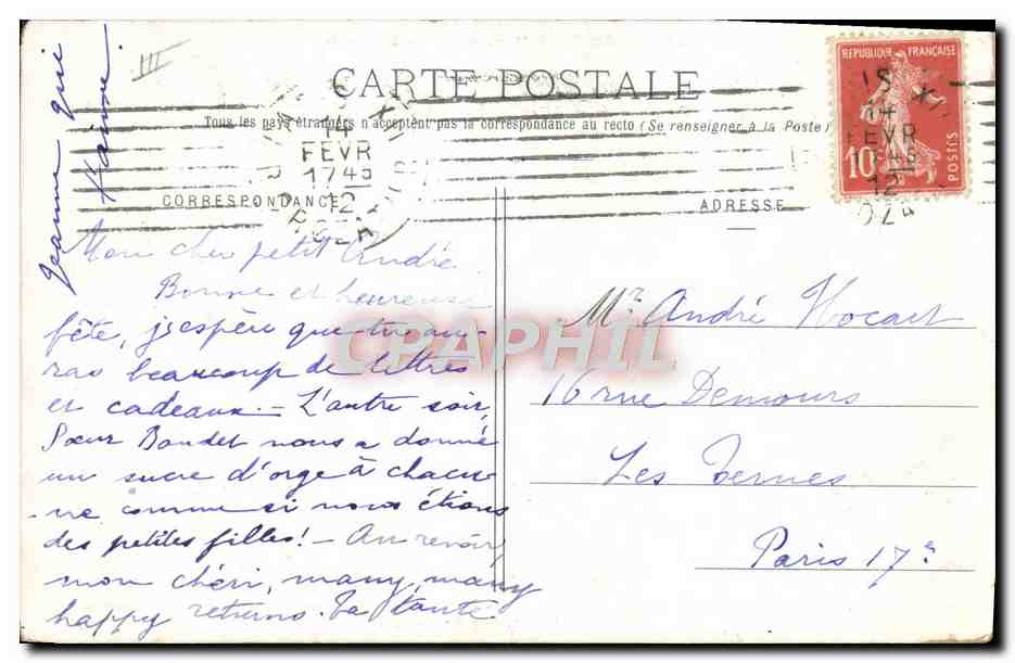 CPA Enfants Bambins Institution des Diaconesses L'ecole maternelle — Verso