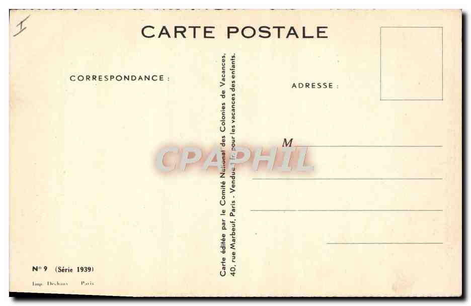 CPA Enfants  — Rückseite