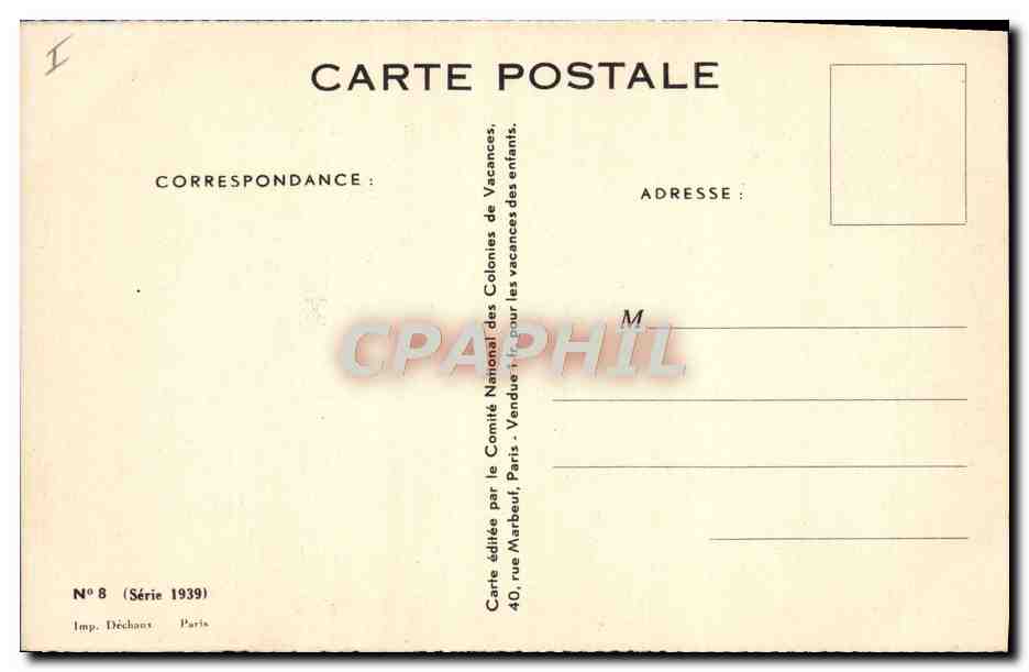 CPA Enfants Les secrets de la mer Peche  — Rückseite