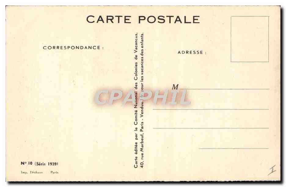 CPA Enfants Un brin de causette  — Rückseite