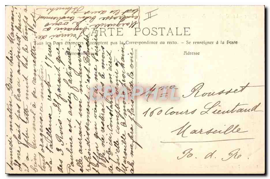 CPA Enfants Digne Les orphelins et le recrutement  — Verso