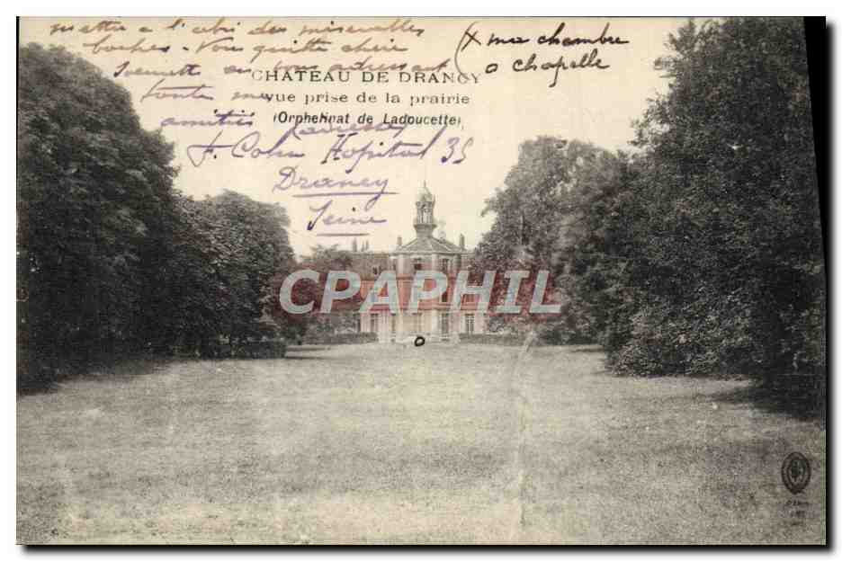 CPA Enfants Chateau de Drancy Vue prise de la prairie Orphelinat de Ladoucette
