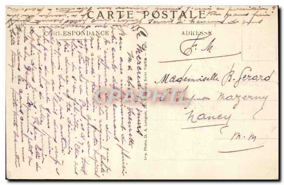 CPA Enfants Chateau de Drancy Vue prise de la prairie Orphelinat de Ladoucette — Verso