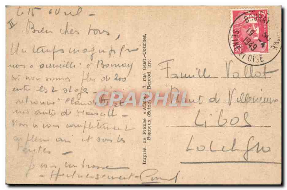 CPA Enfants Bouray Le chateau de la Boissiere Le refectoire de la Colonie de Vacances du Conseil central des oeuvres  — Rückseite