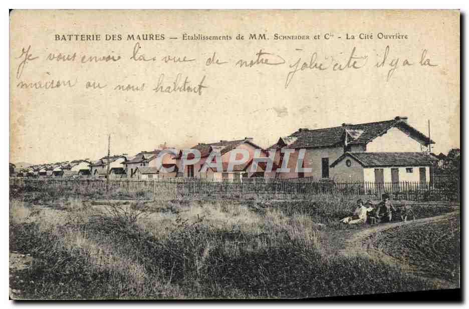 CPA Batterie des Maures Etablissements de MM Schneider & Cie La cite ouvriere 