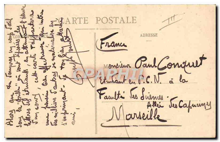 CPA Fantaisie Illustrateur Afrique du Nord Maroc La bete de Somme — Rückseite