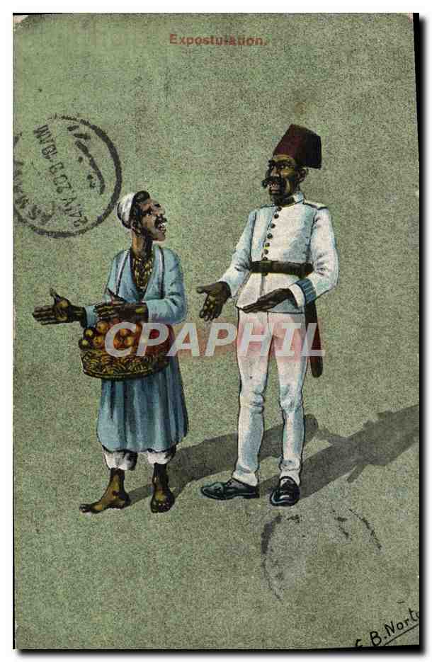 CPA Fantaisie Illustrateur Afrique du Nord Expotulation Egypt Egypte