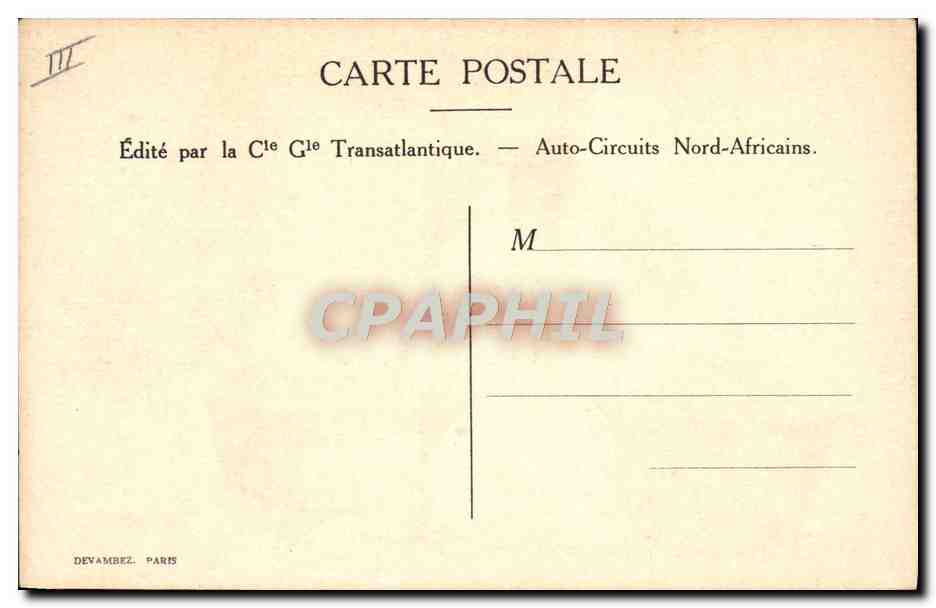 CPA Fantaisie Illustrateur Afrique du Nord  — Rückseite