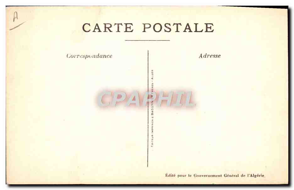 CPA Fantaisie Illustrateur Afrique du Nord Algerie Le charmeur de serpents Serpent — Rückseite
