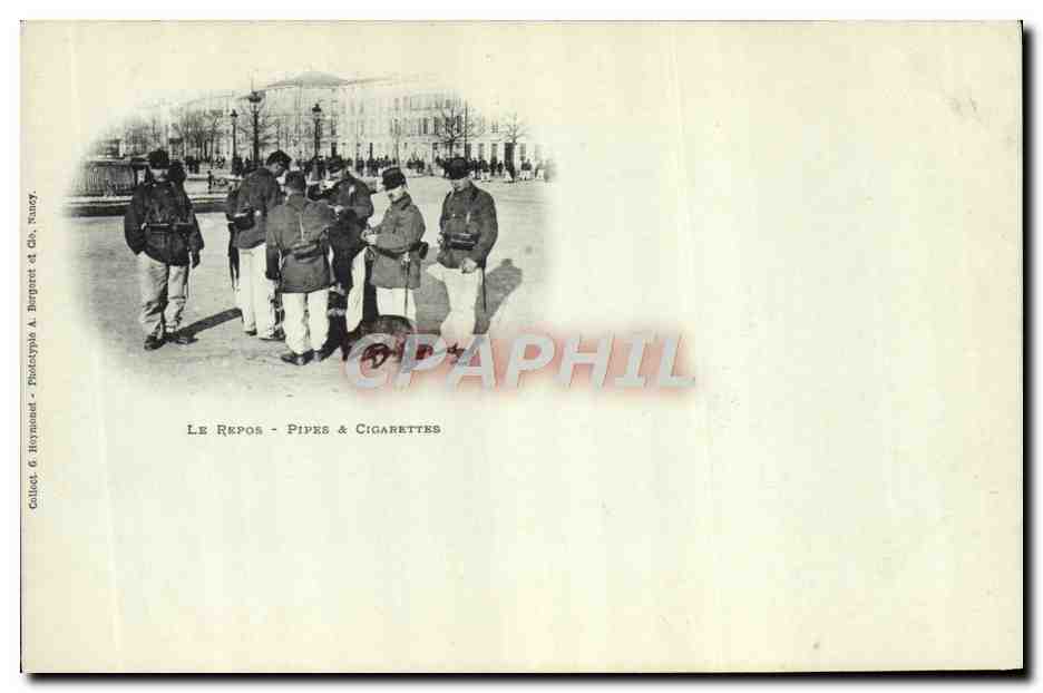 Soldats en repos - Pipes & Cigarettes — Collection 6, H. Hornouset, Nancy