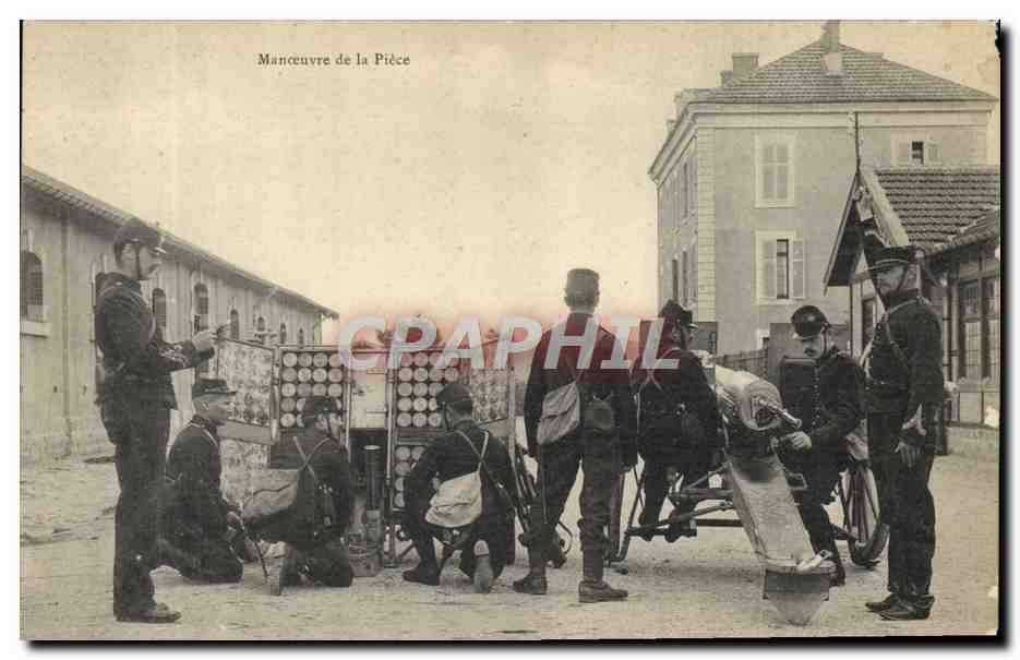 CPA Militaria Manoeuvre de la piece 